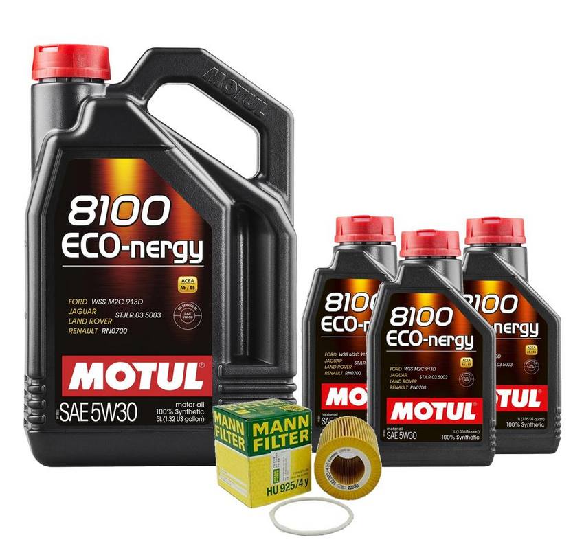 Volvo Engine Oil Change Kit - Motul 30750013 (5W-30) (ECO-NERGY 8100)